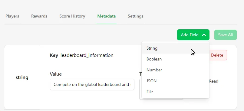 Accessing metadata on a catalog item.