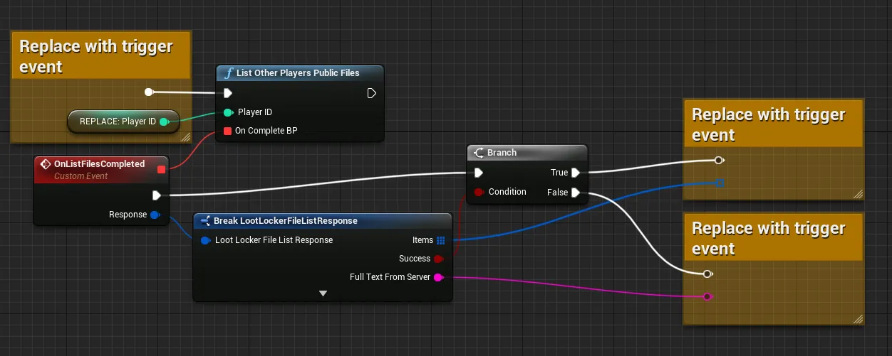 Blueprint example of retrieving all public files from another player